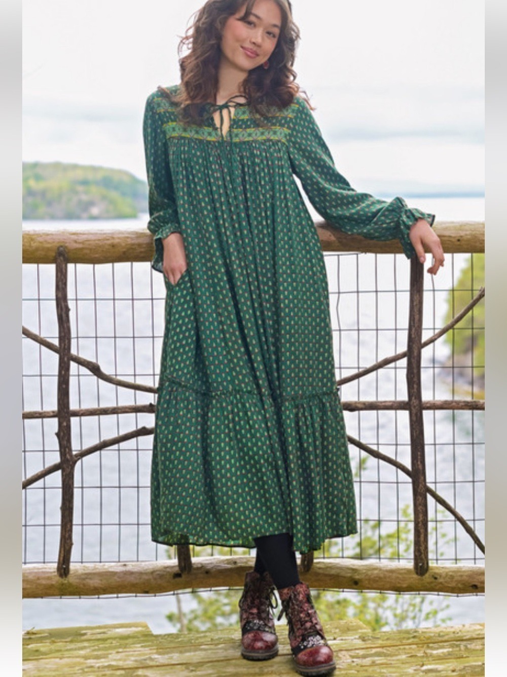 April Cornell Candlelight Smock Cottagecore Prairie Dress NWT